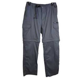 Men's Convertable Pants To Shorts In Grey Size 34x32